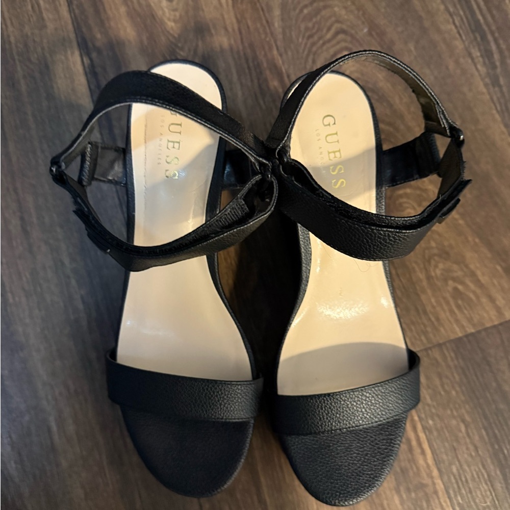Guess Platform Wedges Black Size 9